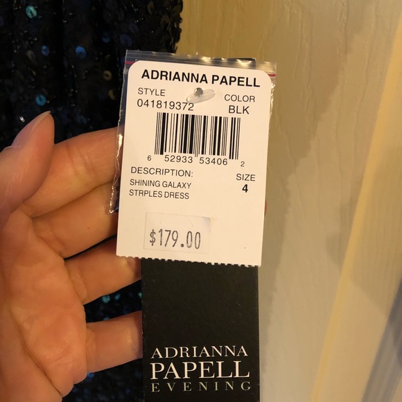 NWT Black Strapless Cocktail Dress - Picture 9 of 10